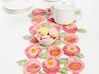 ACMoore Crocheted Roses Table Runner